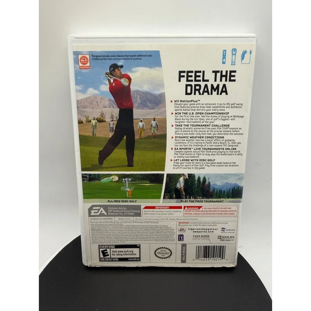 Tiger Woods PGA Tour 10 Nintendo Wii EA Sports Complete CIB‎ Wii MotionPlus